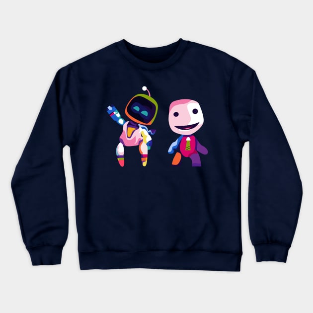 Astro & Sackboy Crewneck Sweatshirt by sullyink